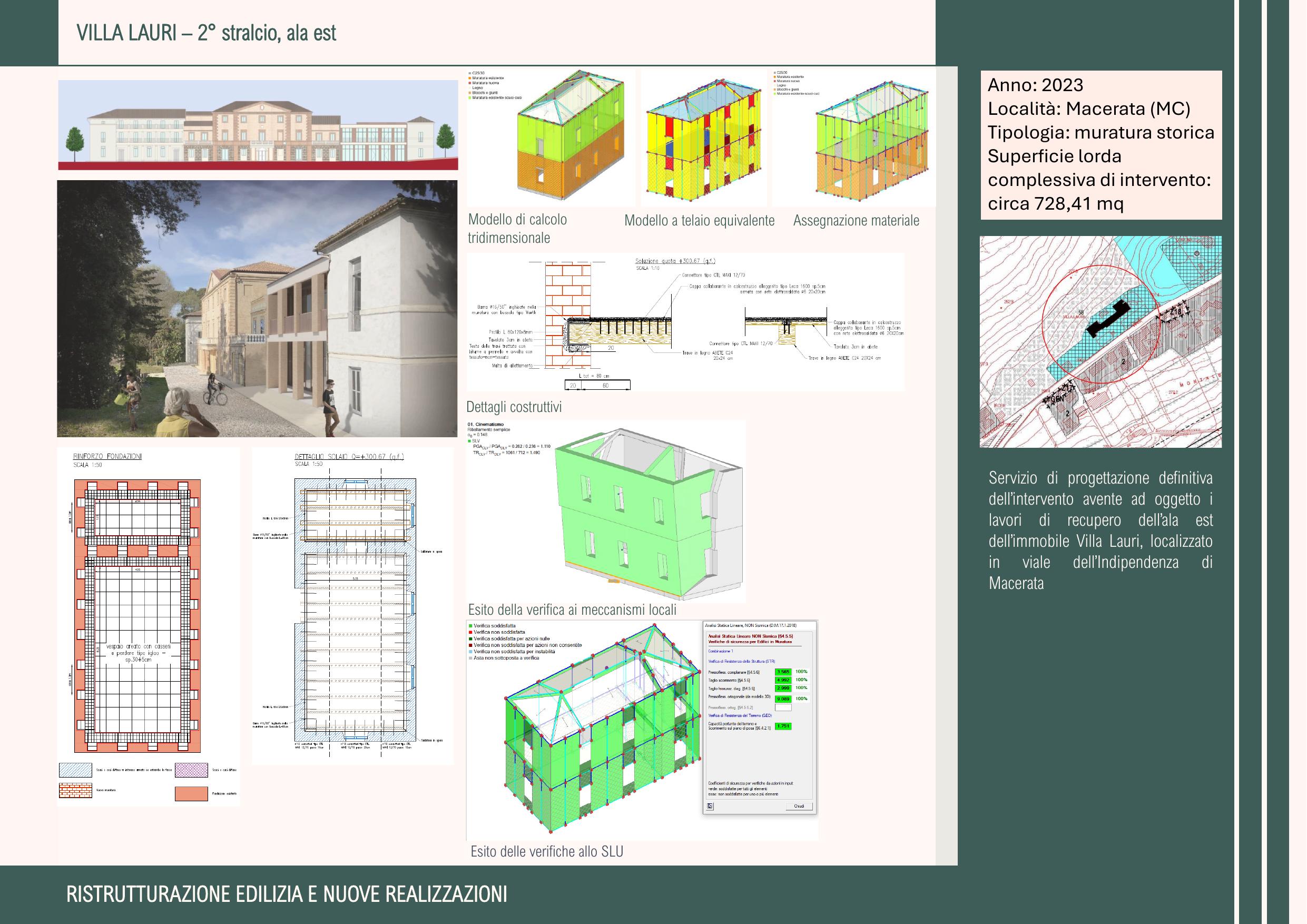Scheda progetto — Villa Lauri — 2° stralcio, ala est